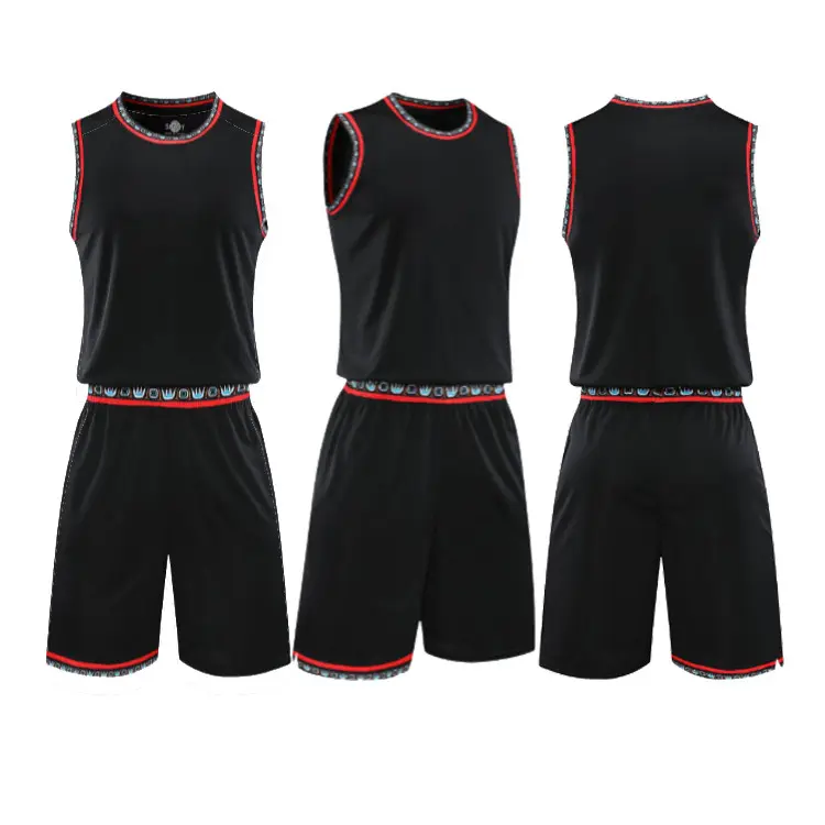 Hochwertige Thailand Qualität Jungen Mädchen Sport kleidung Quick Dry Basketball Trikot Shirt Bulk schwarze Farbe Basketball Uniform