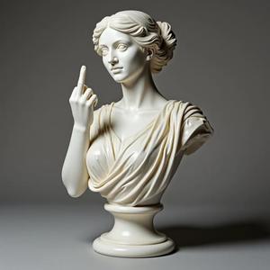 Statue de Vénus en résine en gros avec une attitude amusante et créative, sculpture d'art <span class=keywords><strong>humoristique</strong></span> pour un cadeau de naissance ou de Noël - Product Image 1