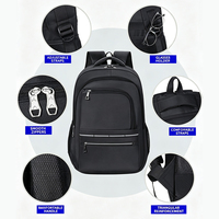 Sac à dos pour ordinateur portable avec chargement USB, décontracté et tendance, multi-poches, léger, pour voyages d'affaires, pour hommes, étudiants, sacs à dos pour livres