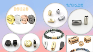 Perline Metalliche Piatte Rotonde Incise Personalizzate 9mm - Componenti per Gioielli in Lega di Zinco Antiruggine per Decorazione Borse - Product Image 6