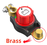Interrupteur de déconnexion de batterie à 2 pôles robuste 12V 48V avec boîtier en ABS et bornes en laiton pour automobile et marine HaoRui