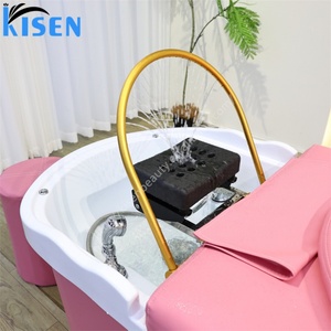 Equipo de Salón Kisen: Centro de Lavado de Cabello de Lujo con Máquina de Champú y Terapia de Vapor para Spa Capilar Japonés - Product Image 1