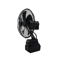 Ventilateur de chantier portable de qualité industrielle, mini, rechargeable, batterie lithium 21V, grille métallique oscillante, 8 pouces, deux vitesses