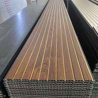 Plaque de plafond et murale intégrée en PVC noir de 300 mm de large avec rainure inférieure, étanche à l'humidité, bande de renfort, sortie d'usine