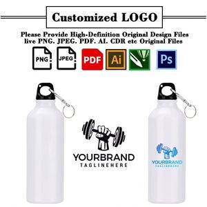 Bouteille d'eau sport personnalisée en aluminium et acier inoxydable pour promotion extérieure avec logo - Product Image 6