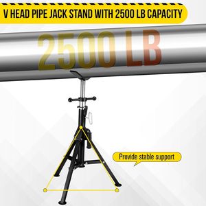 Portable 3Ton V-Head <strong>Jack</strong> <strong>Stand</strong> Folding <strong>Pipe</strong> <strong>Stand</strong> - Product Image 5