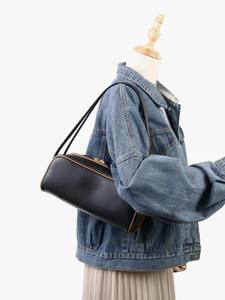 Bolso de hombro de cuero genuino para mujer 2025, verde oliva, alta capacidad impermeable, cierre de cremallera, bolsos de mano, moda para mujer - Product Image 2