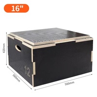 Prezzo di fabbrica 5 In1Anti-Slip Plyometric Black Jump Box di alta qualità regolabile Plyo Box in legno