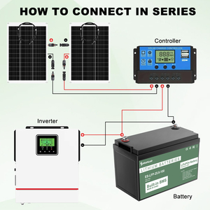 100W Flexible Waterproof Mono Solar 100W MPPT Controller <b>Cable</b> Set for Outdoor Camping Trips 2 Pieces CE Certified 1 Cheap Monoc - Product Image 1