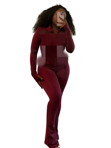 Спортивный повседневный комплект из 2 предметов, Женская куртка-водолазка на молнии и узкие брюки, подходящий трендовый тренировочный костюм - Product Image 3