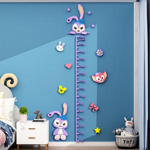 Tableau de hauteur amovible personnalisé autocollant mural animaux de bande dessinée mesure de la hauteur tableau de croissance des chambres d'enfants - Product Image 2