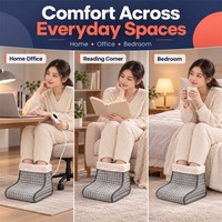 Chauffe-pieds électrique portable alimenté par USB avec réglage de la chaleur et minuterie, chauffage au graphène pour sous le bureau, au bureau ou à la maison