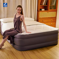 Matelas gonflable matelassé en coton au design moderne Lit pneumatique auto-gonflant durable queen size avec pompe intégrée AC