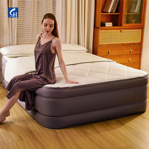 Thiết kế hiện đại Inflatable bông bông nệm không khí Nữ Hoàng Kích thước bền tự bơm không khí giường với AC được xây dựng trong máy bơm - Product Image 5