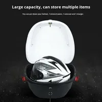 Boîte arrière de moto 33L en plastique imperméable, durable, épaissie, anti-vibrations, accessoires de rangement