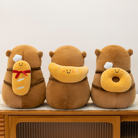 Vente chaude Personnalisé Cadeaux Pour Enfants Figurines D'animaux Réalistes Doux Coussins Capibara Ours En Peluche Jouets PP Coton Eau