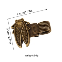 Porte-stylo créatif en métal antique motif insecte, en alliage de zinc, avec clip à ressort rétro, pour sac à dos, cahier d'étudiant et journal