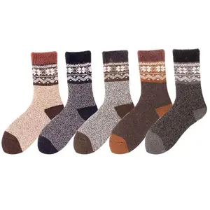 Chaussettes molletonnées pour hommes, de haute qualité, en laine mérinos, épaisses, nouvelle collection hiver 100, vente en gros