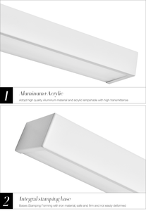 โคมไฟติดผนัง LED แบบกระจก 12W 50 ซม. แสงวอร์มไวท์ ดีไซน์ทันสมัย สีโครเมียม สำหรับห้องน้ำ แต่งหน้า โรงแรม - Product Image 5