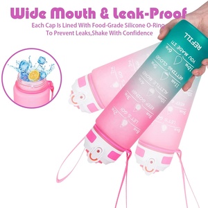 Matériau Tritan écologique de couleur dégradée personnalisable de 32oz avec bouteille d'eau en plastique à couvercle rabattable <span class=keywords><strong>Timeline</strong></span> - Product Image 6
