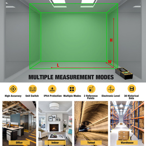 डिग्लेसर ग्रीन-बीम लेजर दूरी माप 360फीट लेजर माप Lcd स्क्रीन डिस्प्ले क्षेत्र/वॉल्यूम माप इनडोर और आउटडोर - Product Image 6