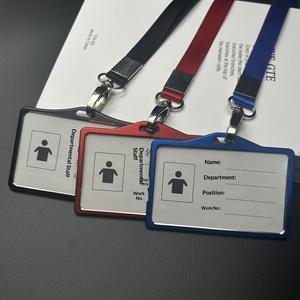 Porte-<span class=keywords><strong>badge</strong></span> d'employé en alliage d'aluminium et cordon pour <span class=keywords><strong>badge</strong></span> d'usine avec <span class=keywords><strong>badge</strong></span> nominatif <span class=keywords><strong>imprimable</strong></span>, marque OEM - Product Image 4