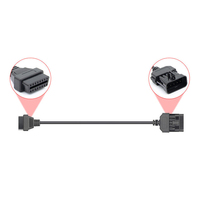 Venta caliente de alta calidad 90 grados 16 pines hembra OBD II/Obd2 conector lector de código Universal para todos los coches
