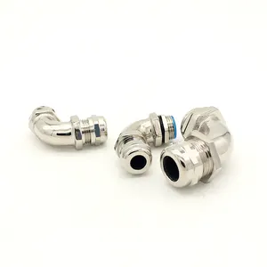 Waterproof Metal Cable Gland 90 Degree Elbow Flexible Conduit Fitting