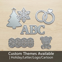 Matrices de découpe métalliques personnalisées pour scrapbooking, gravure chimique, OEM ODM, matrices de découpe de haute précision pour artisanat, pochoirs pour fabrication de cartes