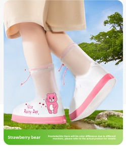 97YH Cubrezapatos de Lluvia para Niños, de PVC, Impermeables, Antideslizantes, Gruesos, Resistentes al Desgaste, para Días Lluviosos - Product Image 6