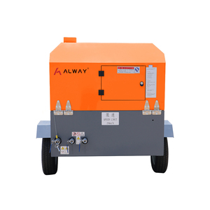 最畅销的250CFM 7M³/min 8 bar柴油动力便携式玉柴发动机两轮螺杆式空气压缩机 - Product Image 4