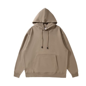 Sweat-shirt à capuche pour homme 100% coton 380GSM, couleur unie, coupe ample, style décontracté et sportif, manches longues raglan - Product Image 3