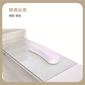 Hongzi Manicure <b>Table</b> White Panel Glass Top Large Storage Nail Art <b>Work</b> Station Salon Furniture Set HZ2024 - Product Image 4