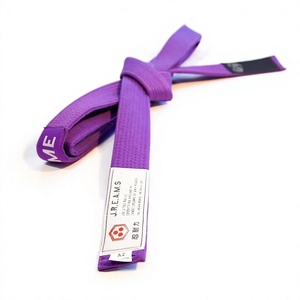 Cinturón de Jiu Jitsu Brasileño con Logotipo Personalizado, Cinturón de Artes Marciales de Algodón para Entrenamiento y Competencia, Blanco, Azul, Morado, Marrón, Negro - Product Image 1
