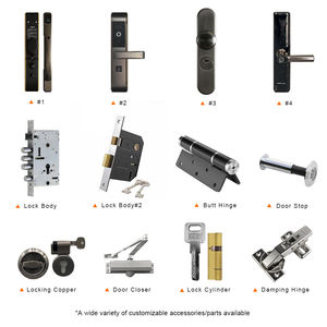 <span class=keywords><strong>Porte</strong></span> <span class=keywords><strong>d</strong></span>'<span class=keywords><strong>entrée</strong></span> élégante en aluminium avec une structure robuste et une isolation acoustique pour une vie paisible à la maison - Product Image 5