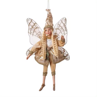 SOTE coloré noël fleur fée arbre ornements petite taille fées Figurines noël suspendu pendentif décor
