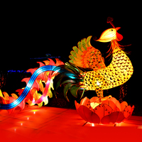 Grandes lanternes décoratives en forme d'animaux, décorations d'extérieur, poisson koi, carpe, fête pour le nouvel an lunaire chinois, 2020