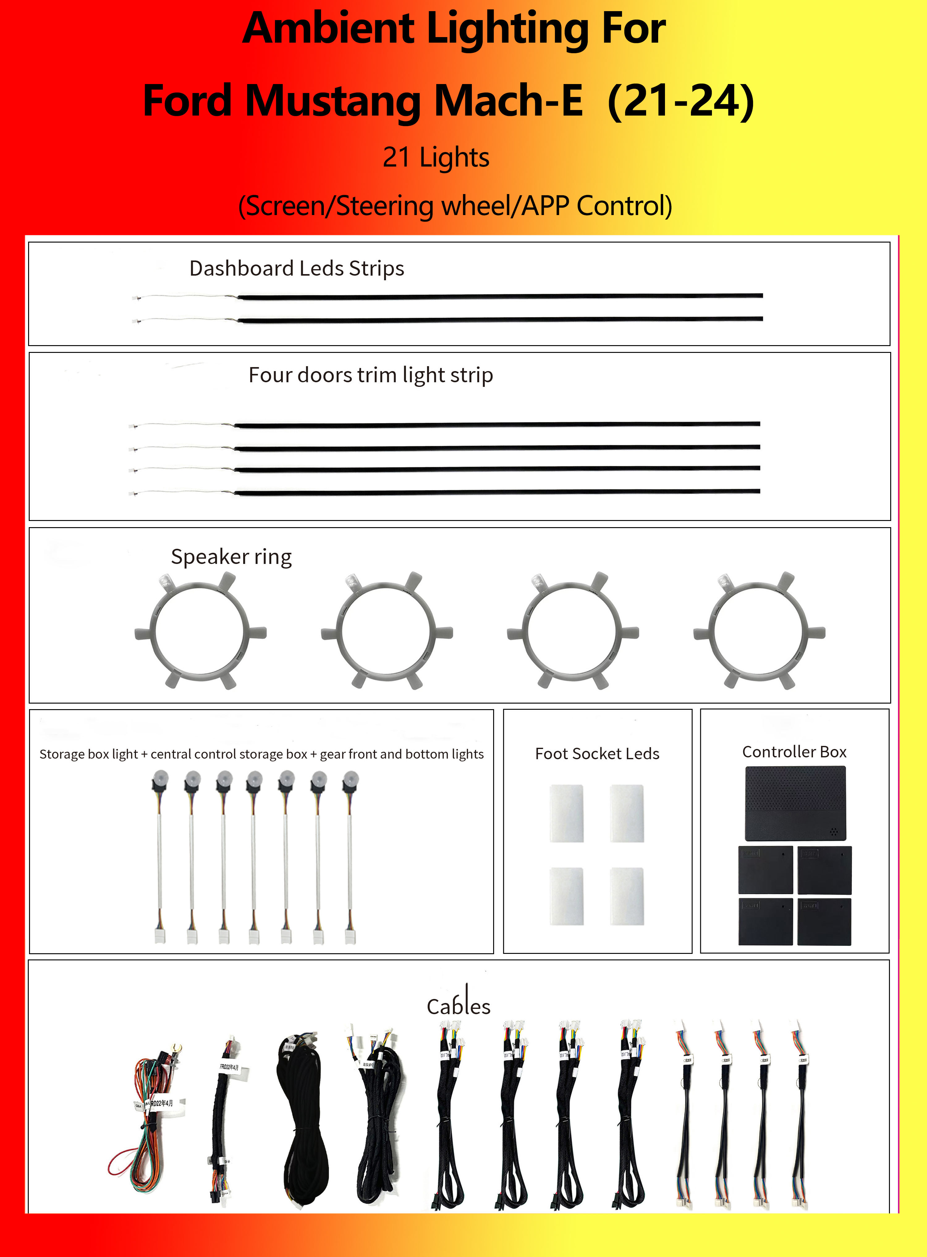 Ford Mustang Mach-E RGB 21 lumières