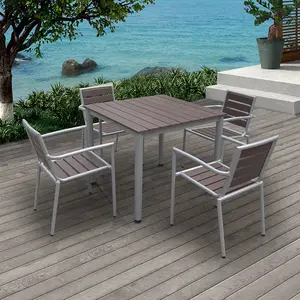 Muebles de patio, venta al por mayor directa de fábrica, muebles de aluminio para restaurante al aire libre