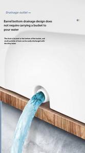 מערכת ניקוי רצפות יוקרתית עם דלי סחיטה מסתובב 360 מעלות, ידית טלסקופית ו-4 גלגלים, ישירות מהמפעל - Product Image 5