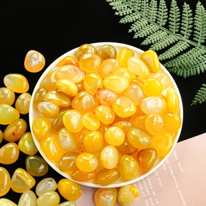 Wholesale High Quality Yellow Agate Tumble Stones for Home Decoration and Feng Shui Decorations Elegant Accessory - Product Image 1