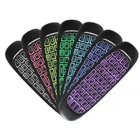 C120 Air Mouse 2.4G WL Fly Mouse Backlit Voice Mini Keyboard Mouse Remote Control Digunakan untuk Android TV Box Smart TV PC Proyektor