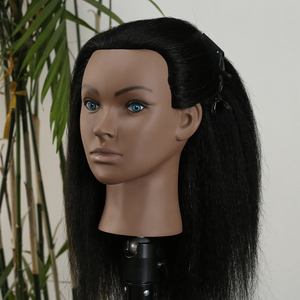 Pas cher Cosmétologie 100% Cheveux Humains Afro-Américain Salon Pratique <span class=keywords><strong>Coiffeur</strong></span> Tressage Afro Formation Mannequin Dummy Poupée Tête - Product Image 1