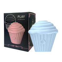 Jouet sexuel pour femme, vibromasseur suceur clitoridien en forme de cupcake, vibromasseur en forme de cornet de glace, suceur de tétons et de clitoris, vibromasseur en silicone pour adultes