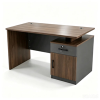 Bureau de travail moderne en mélamine, poste de travail stratifié en bois pour bureau à domicile