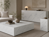 Dalles de marbre blanc oriental pour comptoirs de cuisine, carreaux de sol d'hôtel, marches d'escalier, lavabos en pierre et grands panneaux muraux sur mesure