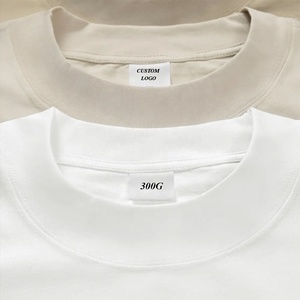 Maglietta da uomo oversize in cotone 300 Gsm di alta qualità con collo finto Plus Size t-Shirt da uomo