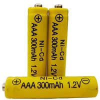 Batterie rechargeable NiCr AAA 300mAh 1.2V avec borne pointue, pièce unique, pour petits appareils électroniques