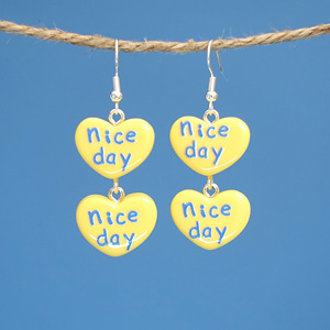 ต่างหูห้อยพลาสติกสีสันสดใสน่ารักมาใหม่ในฤดูร้อนต่างหูเริ่มต้นวันที่ดีกอดฉันเป็นของขวัญสำหรับต่างหูห้อยจี้ผู้หญิง - Product Image 3