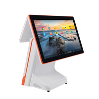 Nouveau design, terminal de point de vente tactile à écran 15,6 pouces avec cadre à angle droit, vente en gros, logo personnalisé, système de point de vente tout-en-un, PC